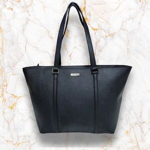 Kate Spade Black Leather Tote Bag - Classic & Chic